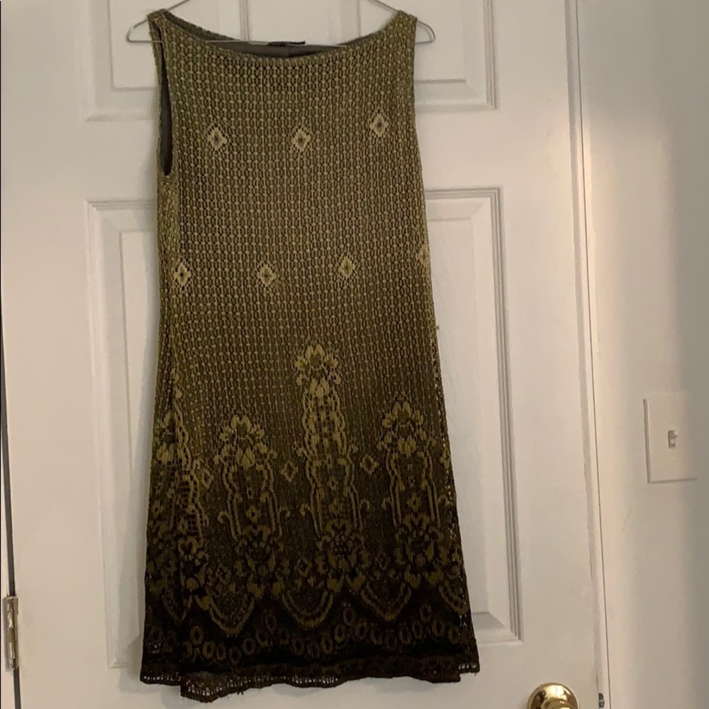 Amazing shape vintage green dress